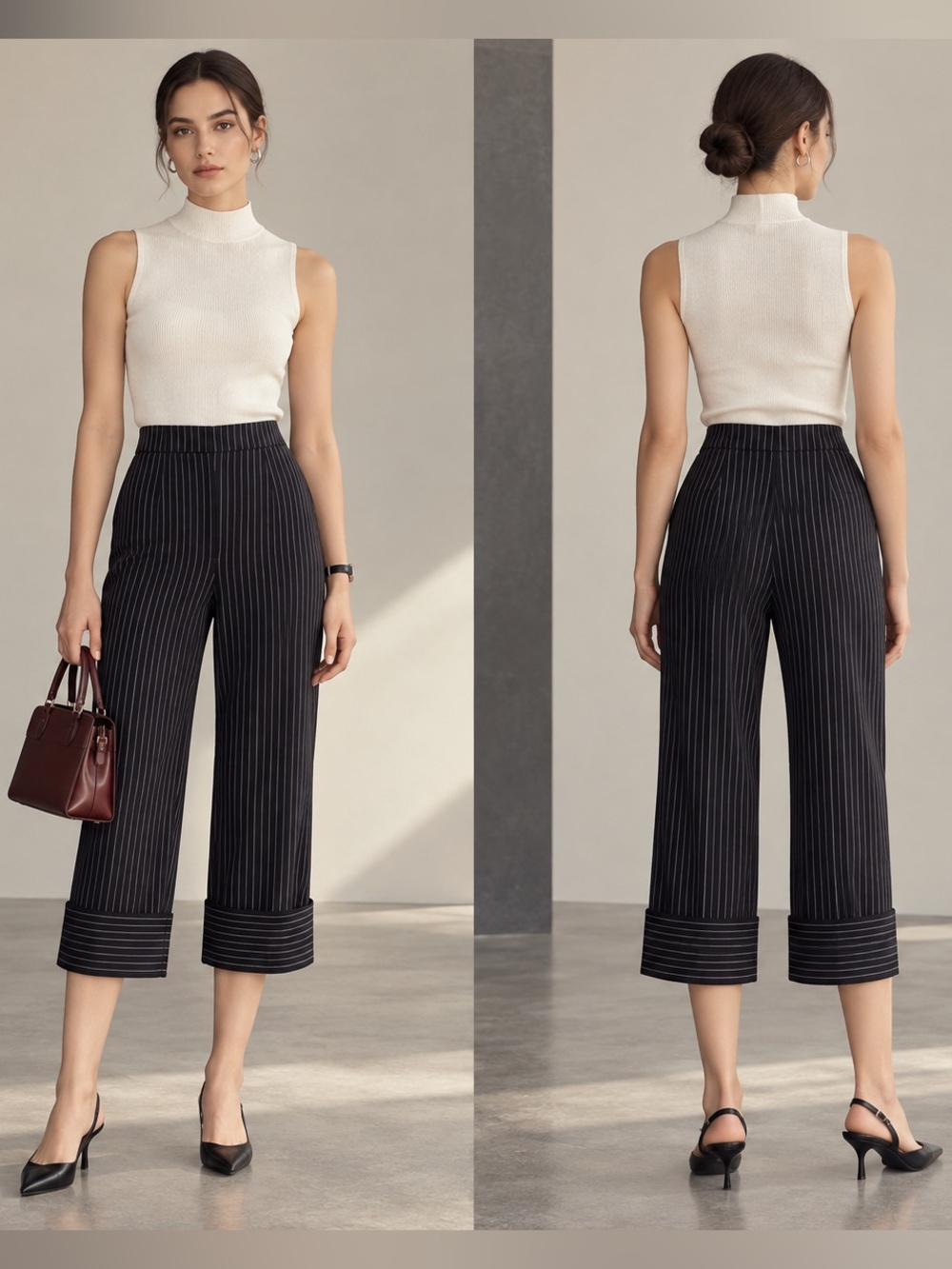 Vintage 90s Stripped Capris
